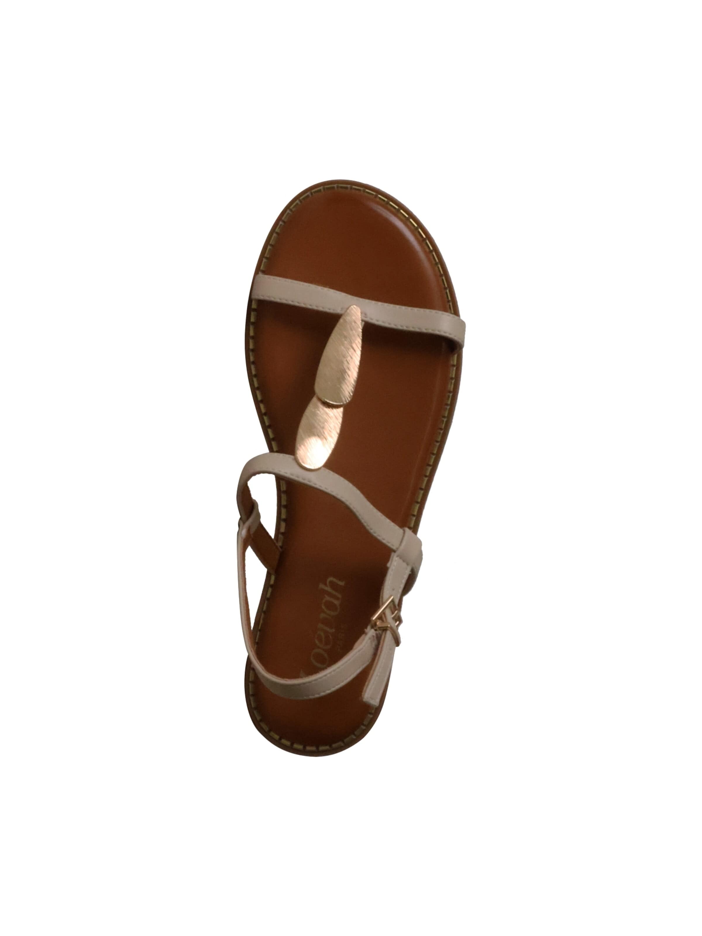 Super Mode - Sandalias 'Flache Riemchensandalen von Loevah Paris' en beige