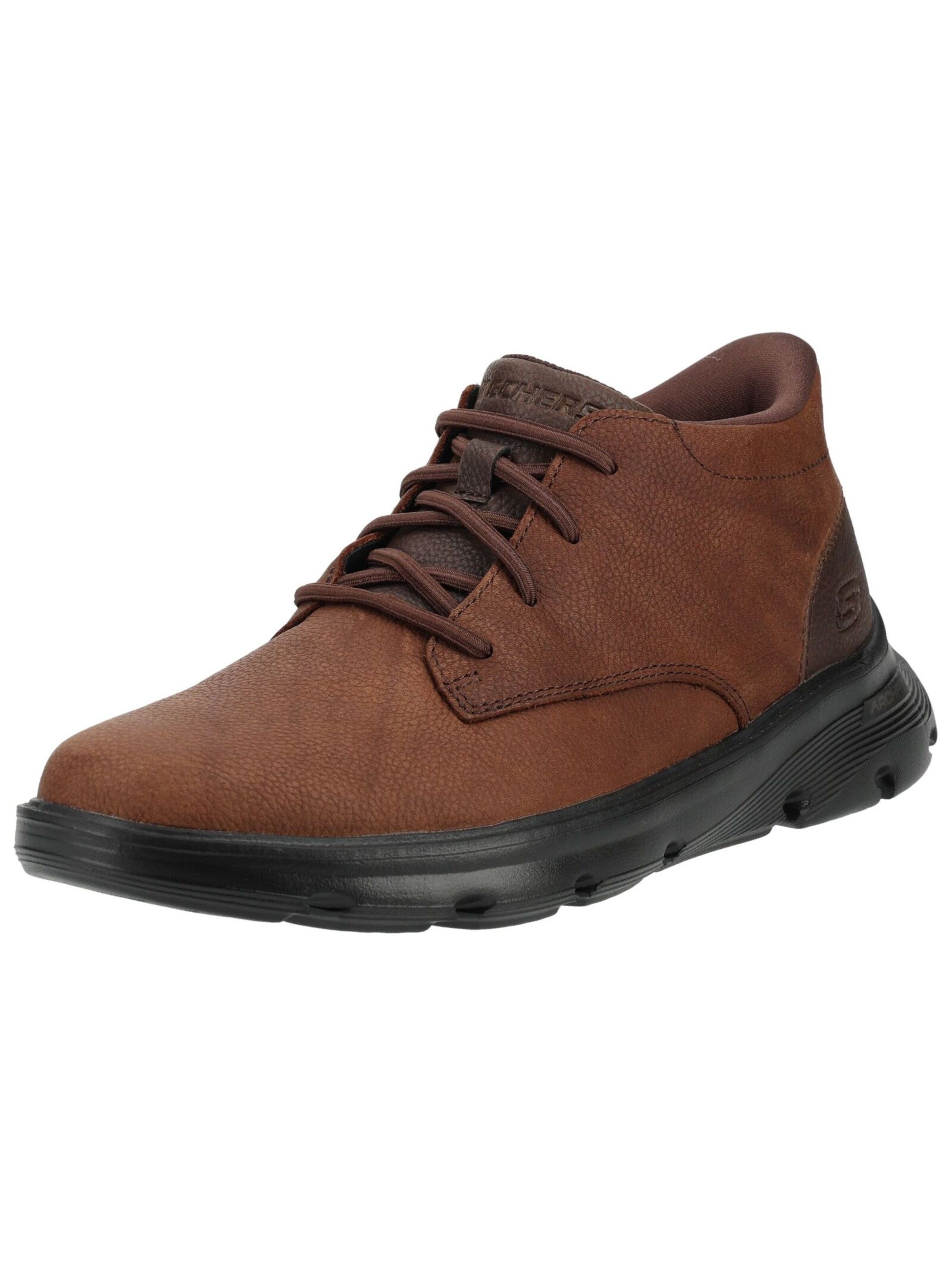 SKECHERS Athletic lace-up shoe 'Arch Fit Garza - Ridley' in Brown: front