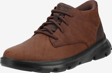 SKECHERS Athletic lace-up shoe 'Arch Fit Garza - Ridley' in Brown: front