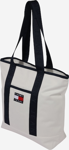 Tommy Jeans Shopper in White: front