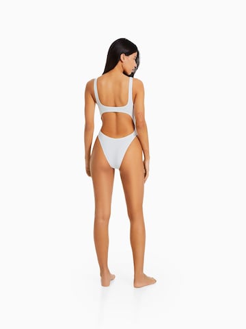 Maillot de bain Bershka en blanc