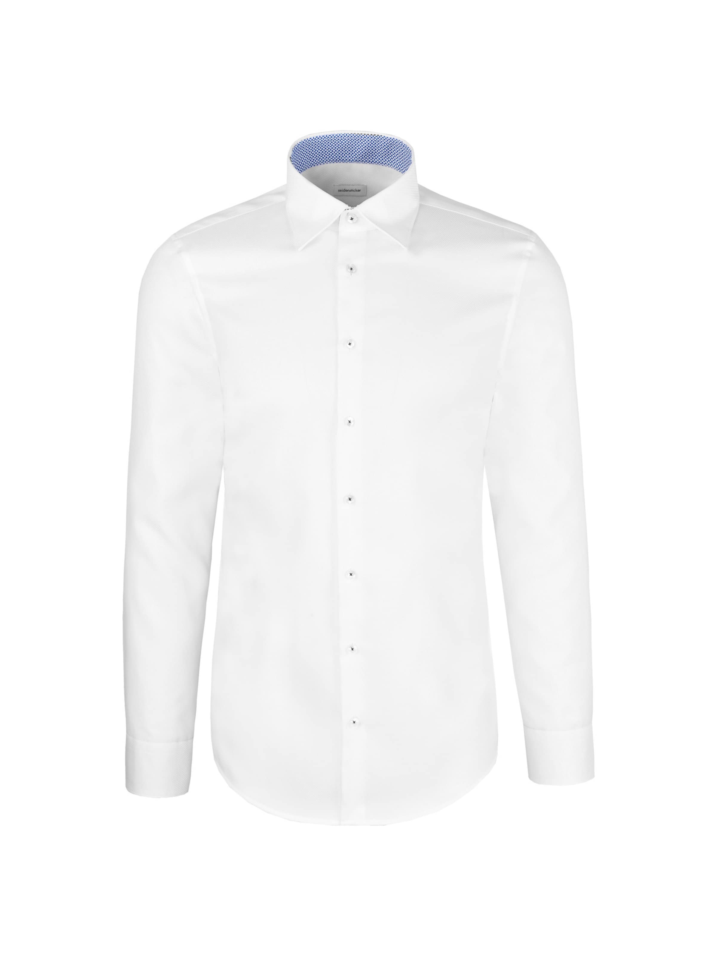 SEIDENSTICKER Zakelijk overhemd 'Schwarze Rose' in de kleur Wit, Productweergave