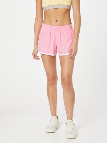 ADIDAS SPORTSWEAR Regular Workout Pants 'Marathon 20' in Pink: front