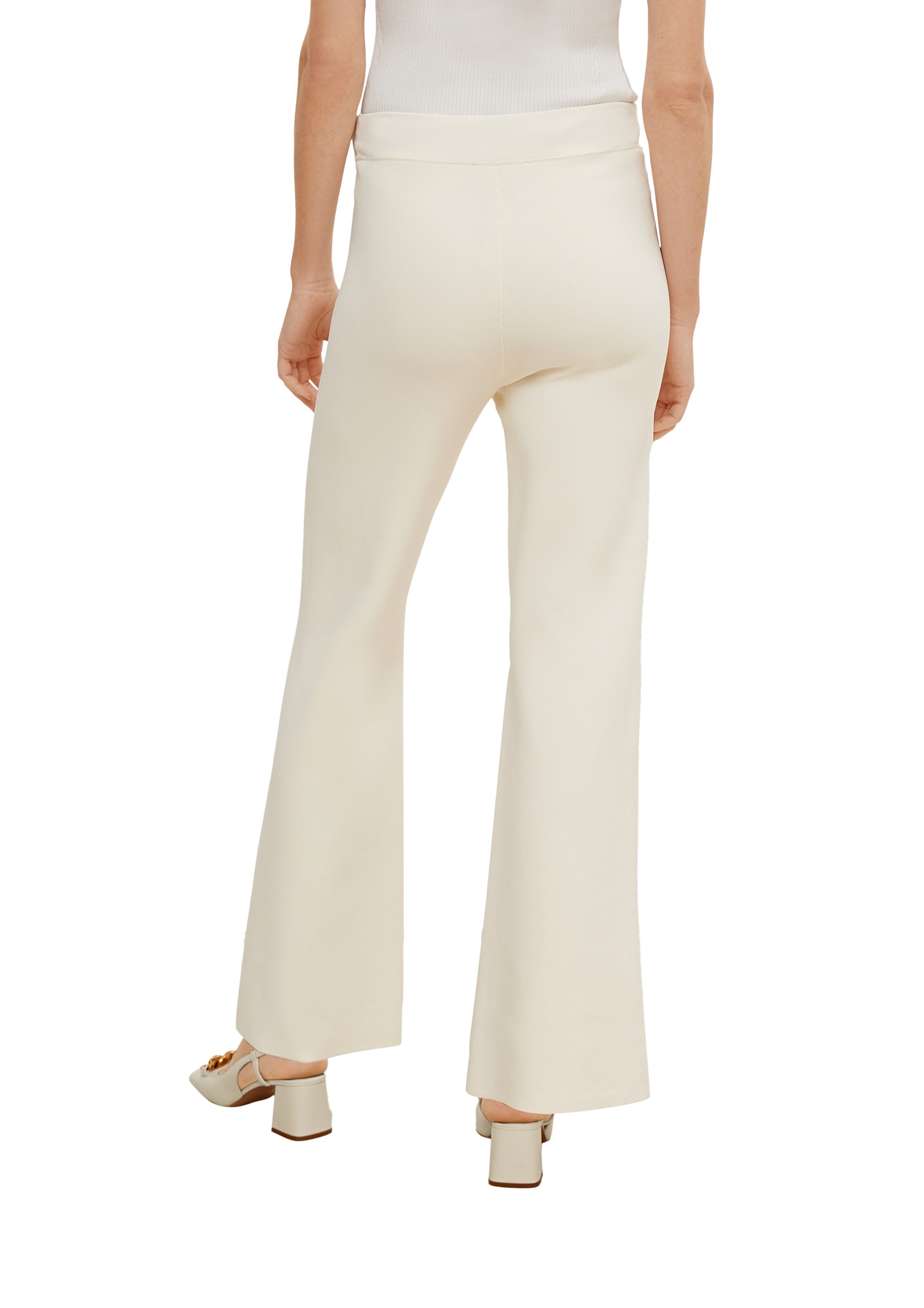 Bootcut Pantalon COMMA en beige : derrière