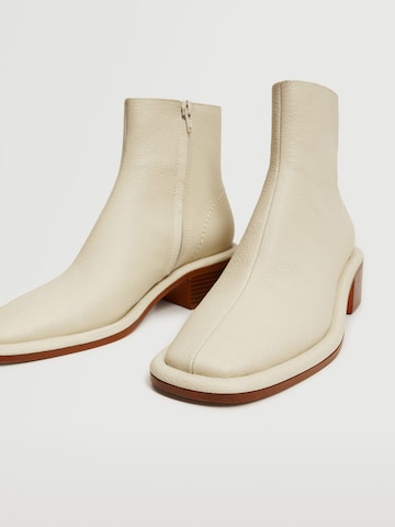 Bottines 'West' MANGO en blanc