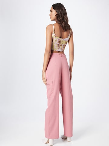 Nasty Gal Wide leg Παντελόνι cargo σε ροζ