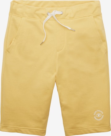 TOM TAILOR Trousers in Yellow: front
