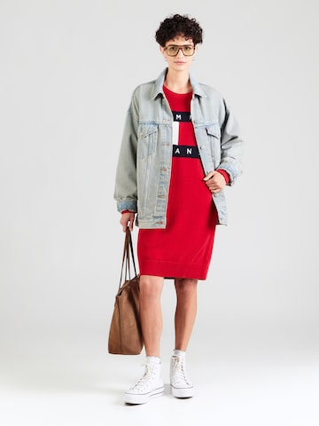 Abito in maglia di Tommy Jeans in rosso