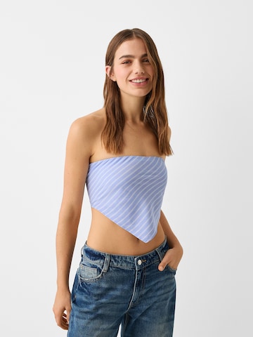 Bershka Top - Modrá: predná strana