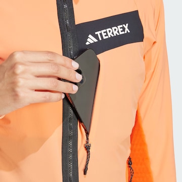 ADIDAS TERREX Athletic Fleece Jacket 'Techrock' in Orange