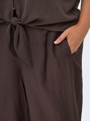 ONLY Carmakoma Zvonové kalhoty Kalhoty 'CARJOANNA' – hnědá