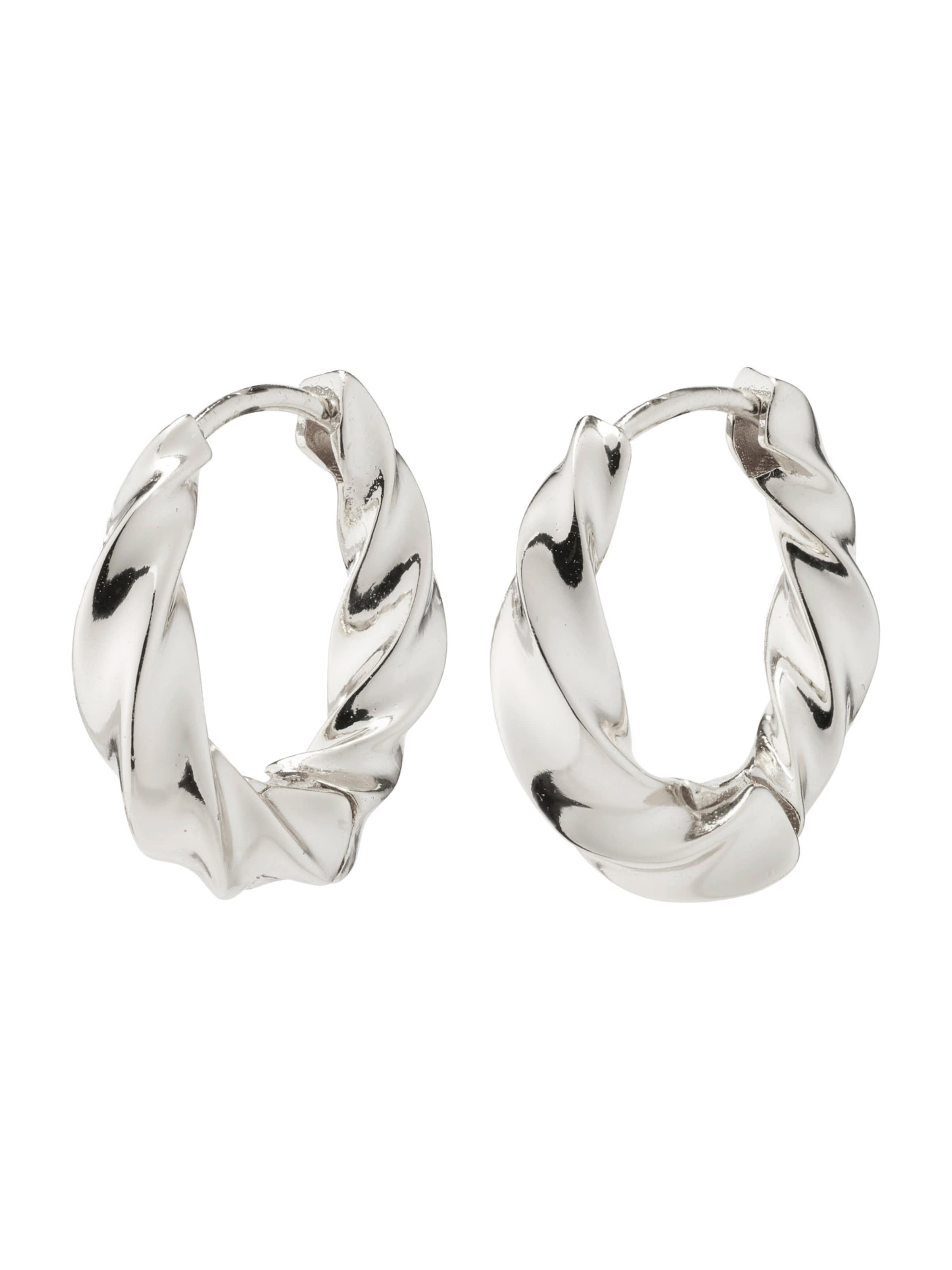 Pilgrim Серьги 'TAFFY' в Серебристый: спереди