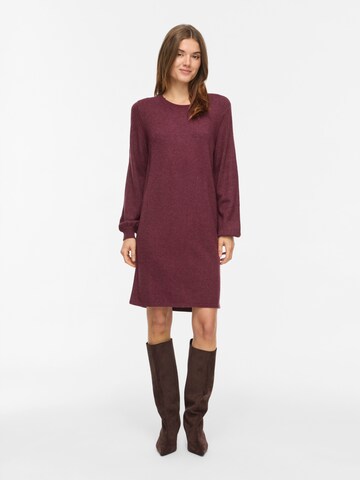 VILA Knitted dress 'VIRIL' in Red