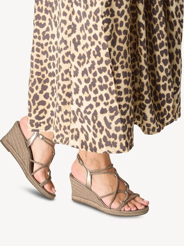 Tamaris Strap Sandals in Beige: front
