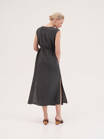 AmourLinen - Vestido de verano 'Aurora' en gris