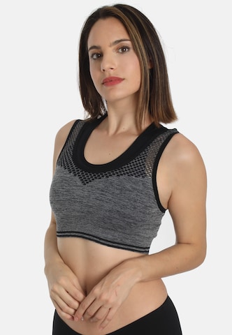 sassa Bustier Sport-BH in Grau: predná strana