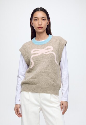 NÜMPH Sweater 'RIETTE' in Grey: front