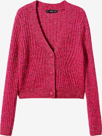 MANGO Gebreid vest 'Fushia' in Roze: voorkant