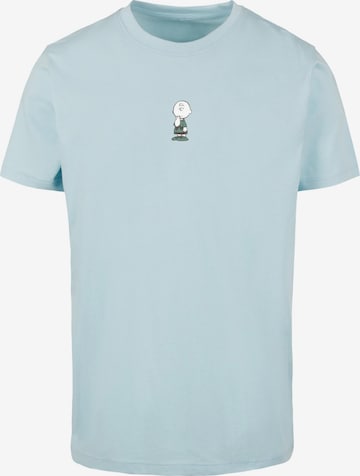 Merchcode T-Shirt 'Peanuts - Charlie Brown' in Blau: predná strana