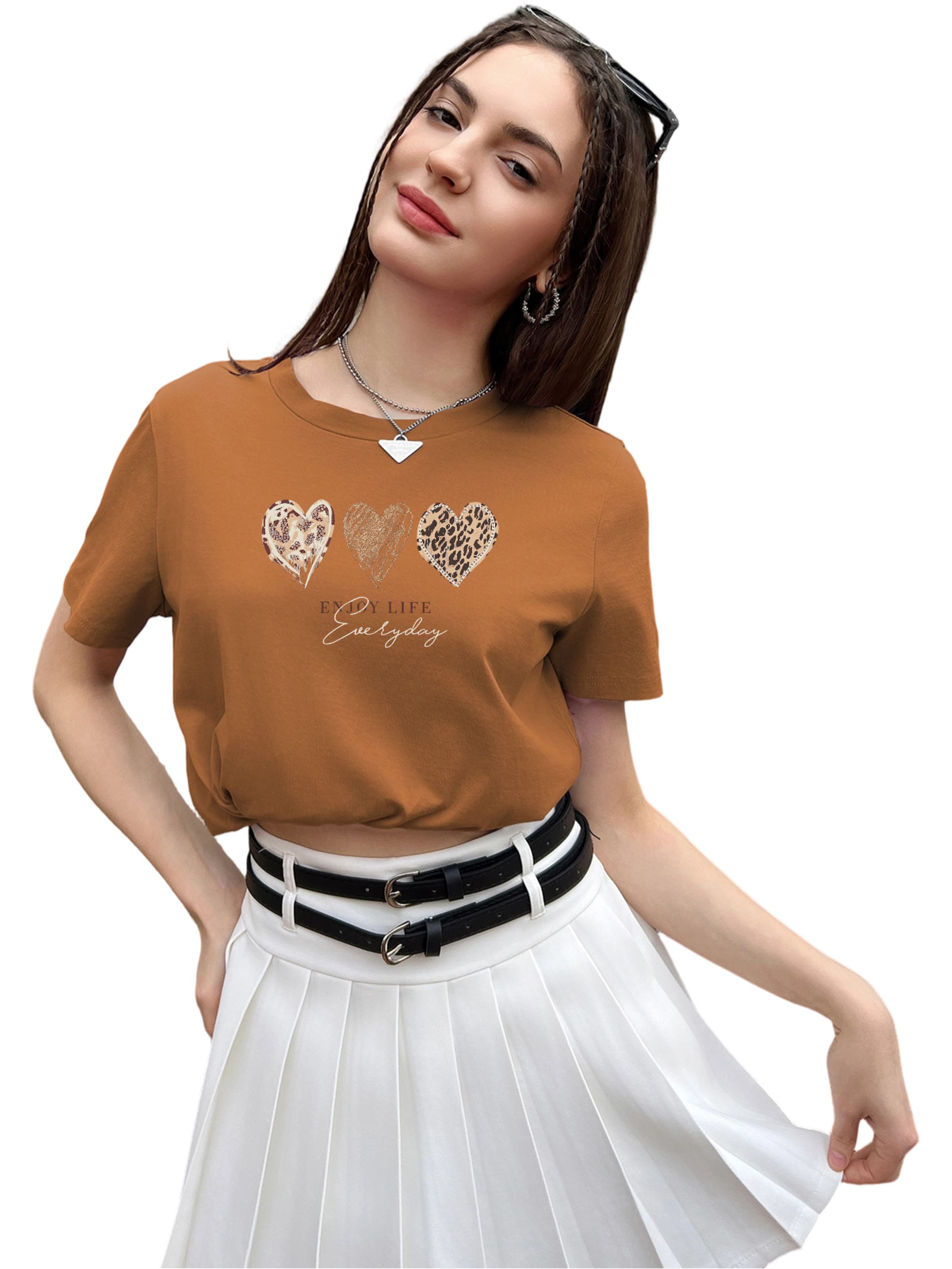 GORHEY Shirt in S/Regular in de kleur Oranje, Productweergave