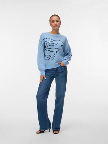 VERO MODA Sweater 'AWHeart' in Blue
