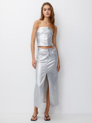 Pull&Bear Skirt in Silver