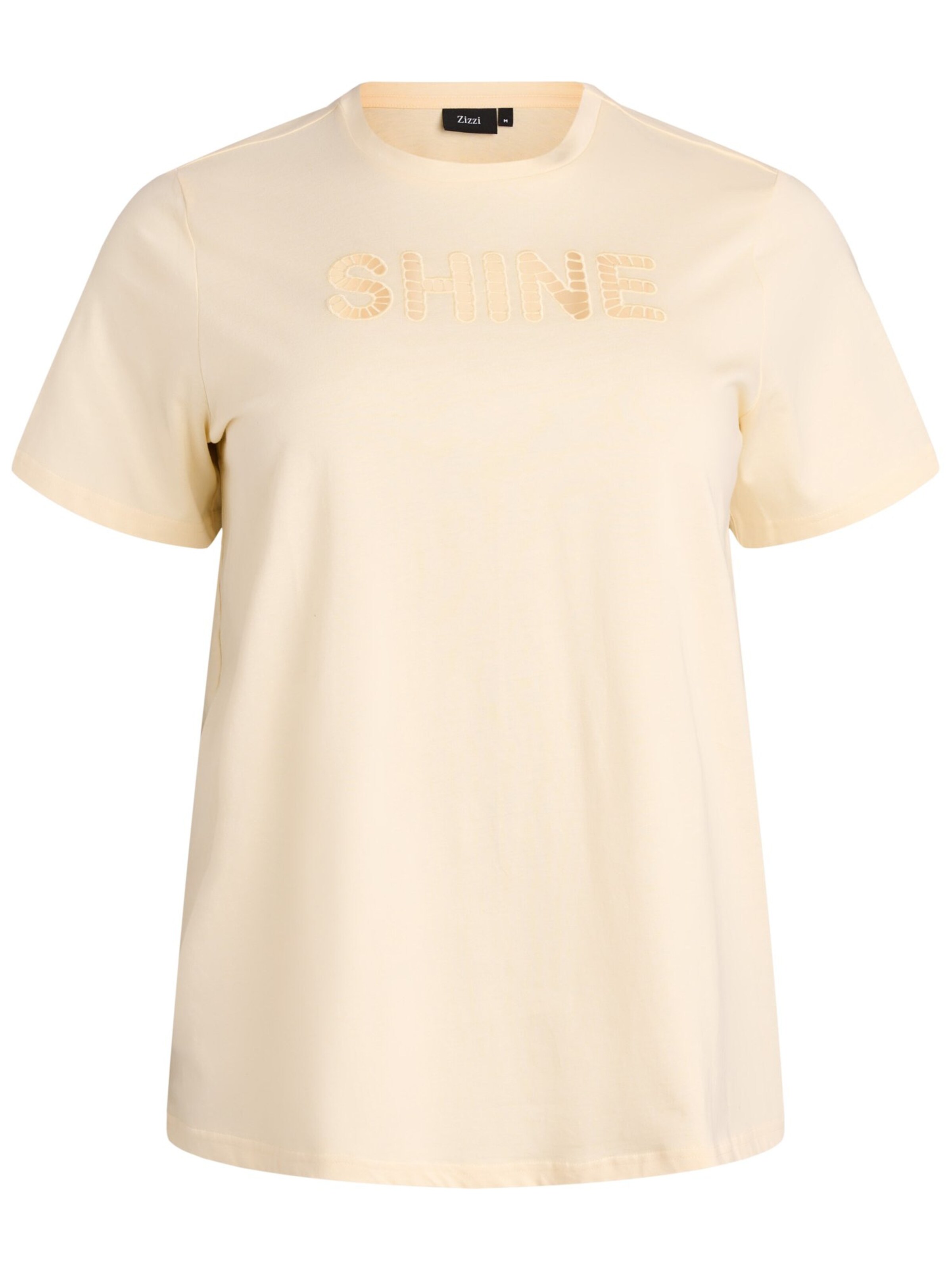 Zizzi Shirt 'MTEA' in Yellow: front