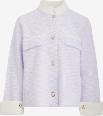 Cardigan YASANNA en violet : devant