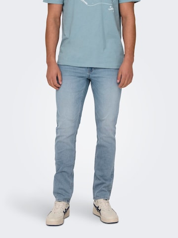 Coupe slim Jean Only & Sons en bleu