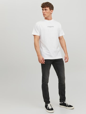 JACK & JONES Slimfit Kavbojke 'GLENN' | črna barva