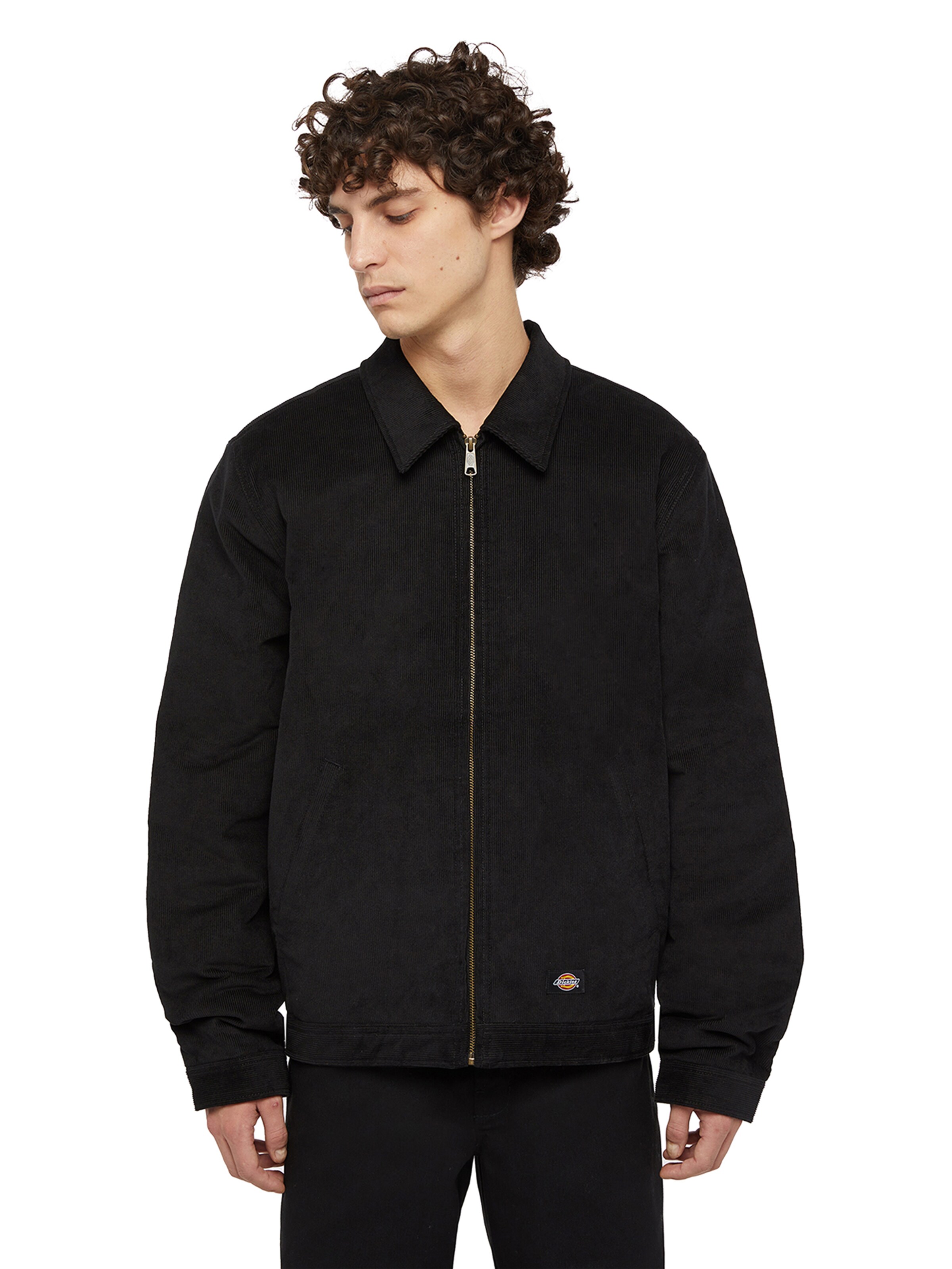 DICKIES Övergångsjacka 'CORDUROY EISENHOWER' i svart: framsida