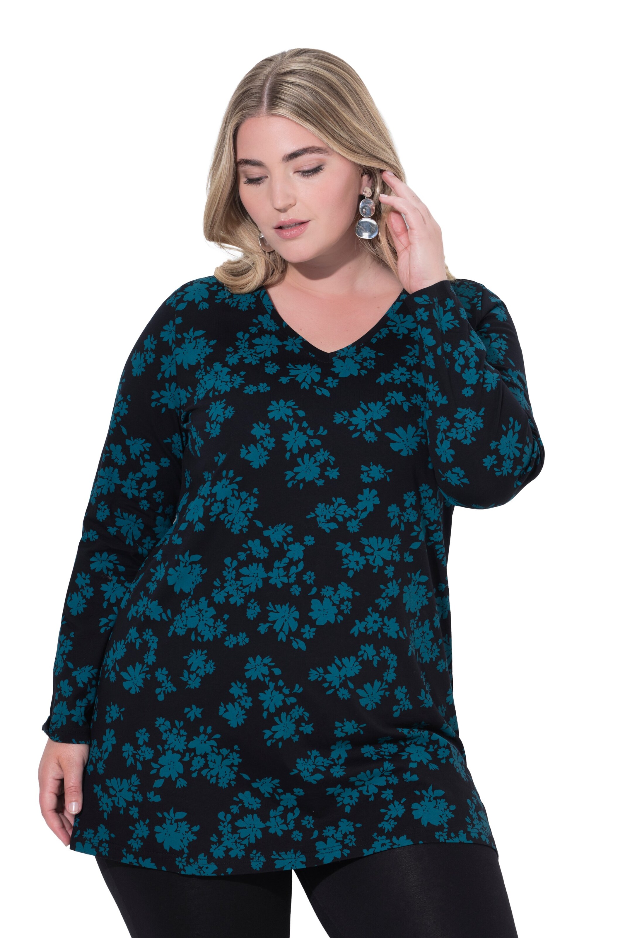 Ulla Popken Shirt in Groen: voorkant