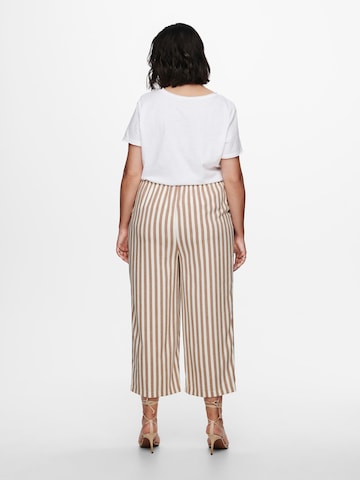 ONLY Carmakoma Regular Pleat-front trousers 'Caris' in Brown