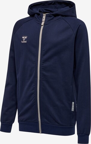 Hummel Athletic Zip-Up Hoodie 'Move' in Blue