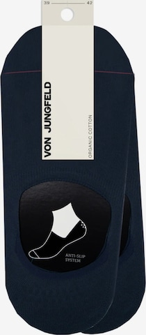Von Jungfeld Füßlinge 'Anti-Rutsch' in Blau: Vorderseite