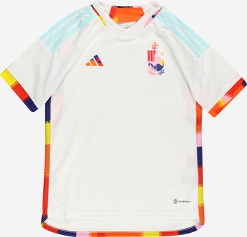 ADIDAS PERFORMANCE Λειτουργικό μπλουζάκι 'Belgium 22 Away' σε λευκό: μπροστά