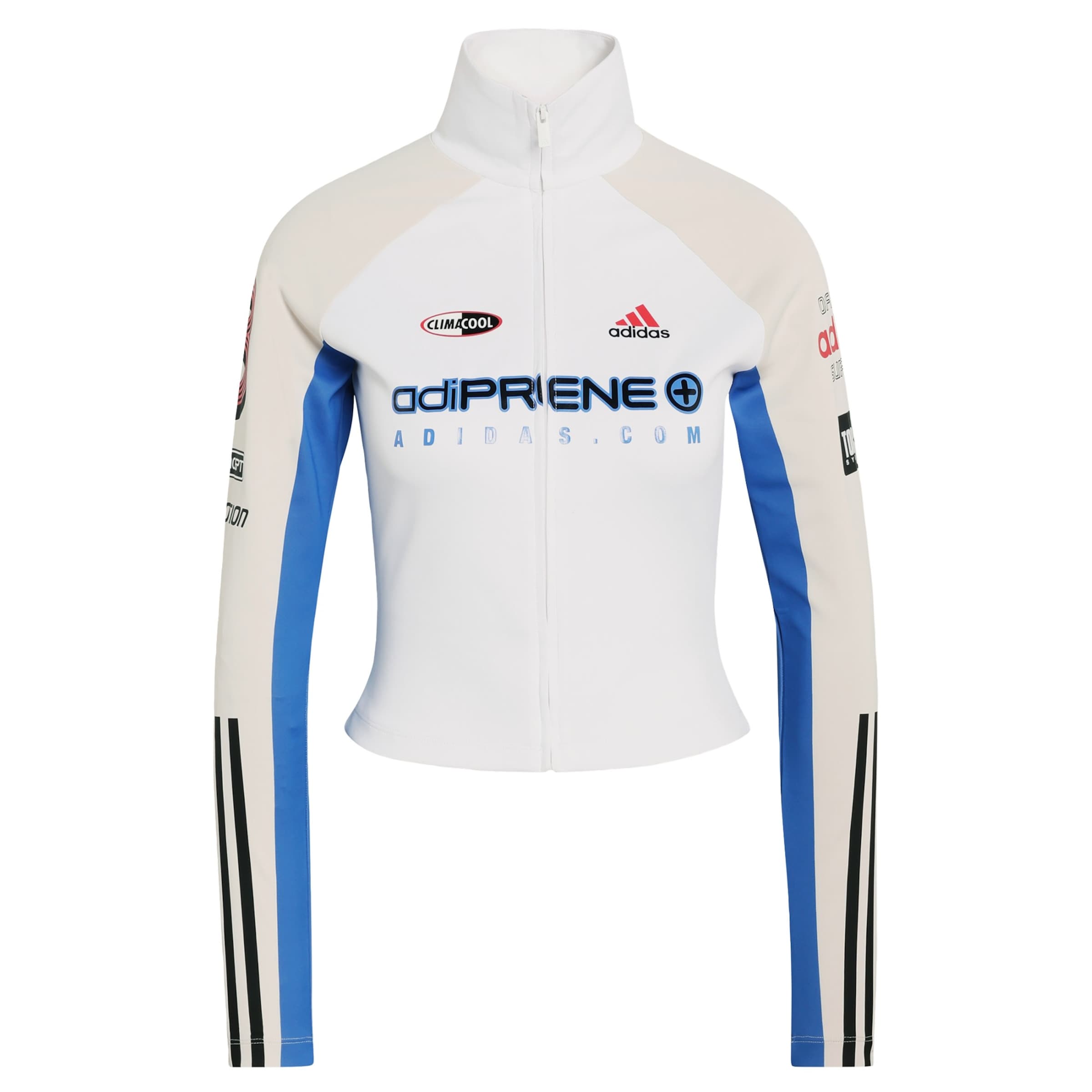 ADIDAS ORIGINALS - Sudadera con cremallera en blanco: frente