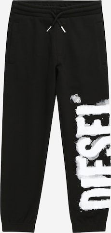 DIESEL Tapered Pants 'STAMP' in Black: front