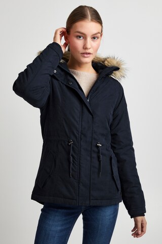 Oxmo Winterjas 'LONA' in Blauw: voorkant