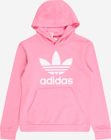 ADIDAS ORIGINALS - Sweatshirt de desporto 'Trefoil' em rosa: frente