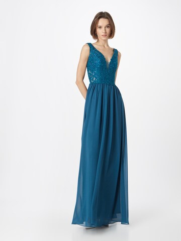 mascara Evening Dress in Green: front