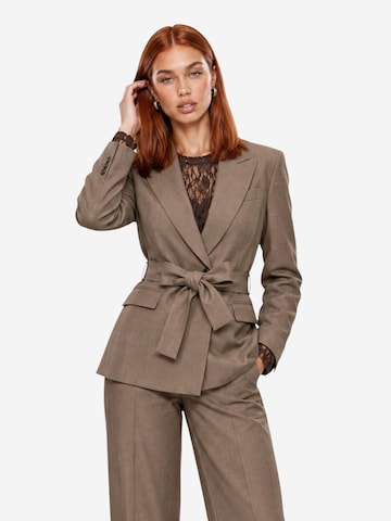 I AM Blazer 'DIAMANTE BELTED BLAZER SLI6JK026229D' in Brown: front