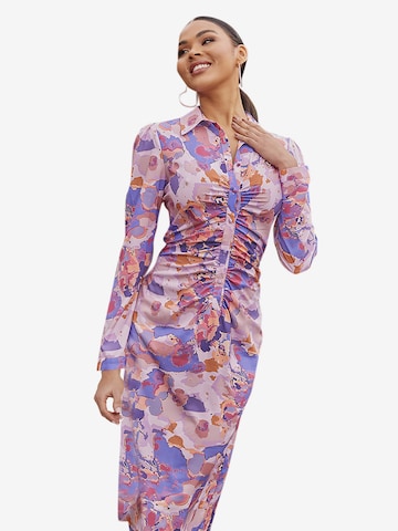Chi Chi London Košilové šaty – fialová