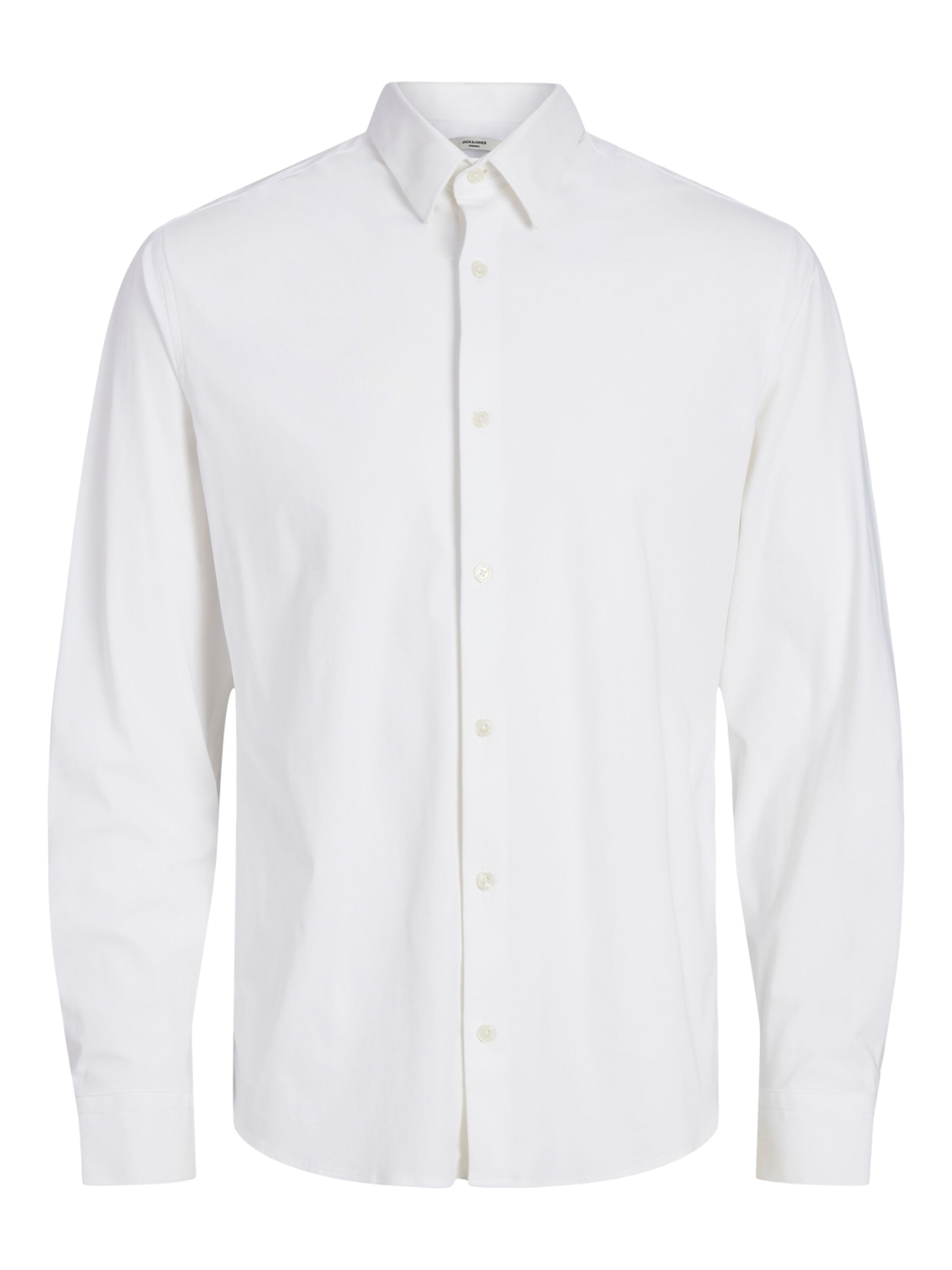 Jacks & Jones Slim Fit Hemd 'Herren Langarm Hemd'‌ in Weiß: Vorderseite