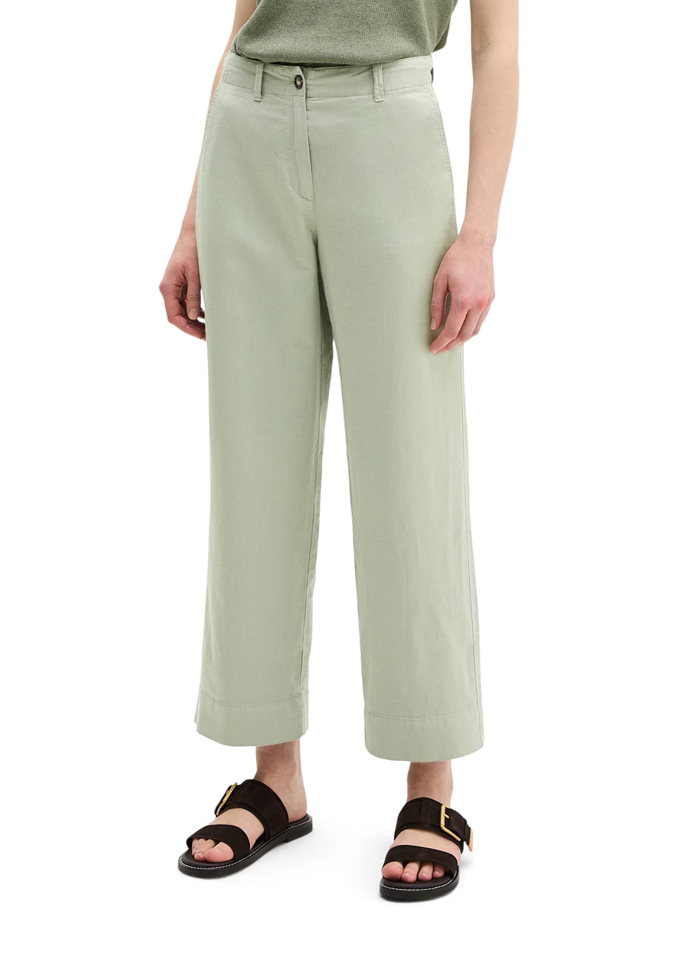 Loosefit Pantalon chino 'Lande' Marc O'Polo en vert : devant
