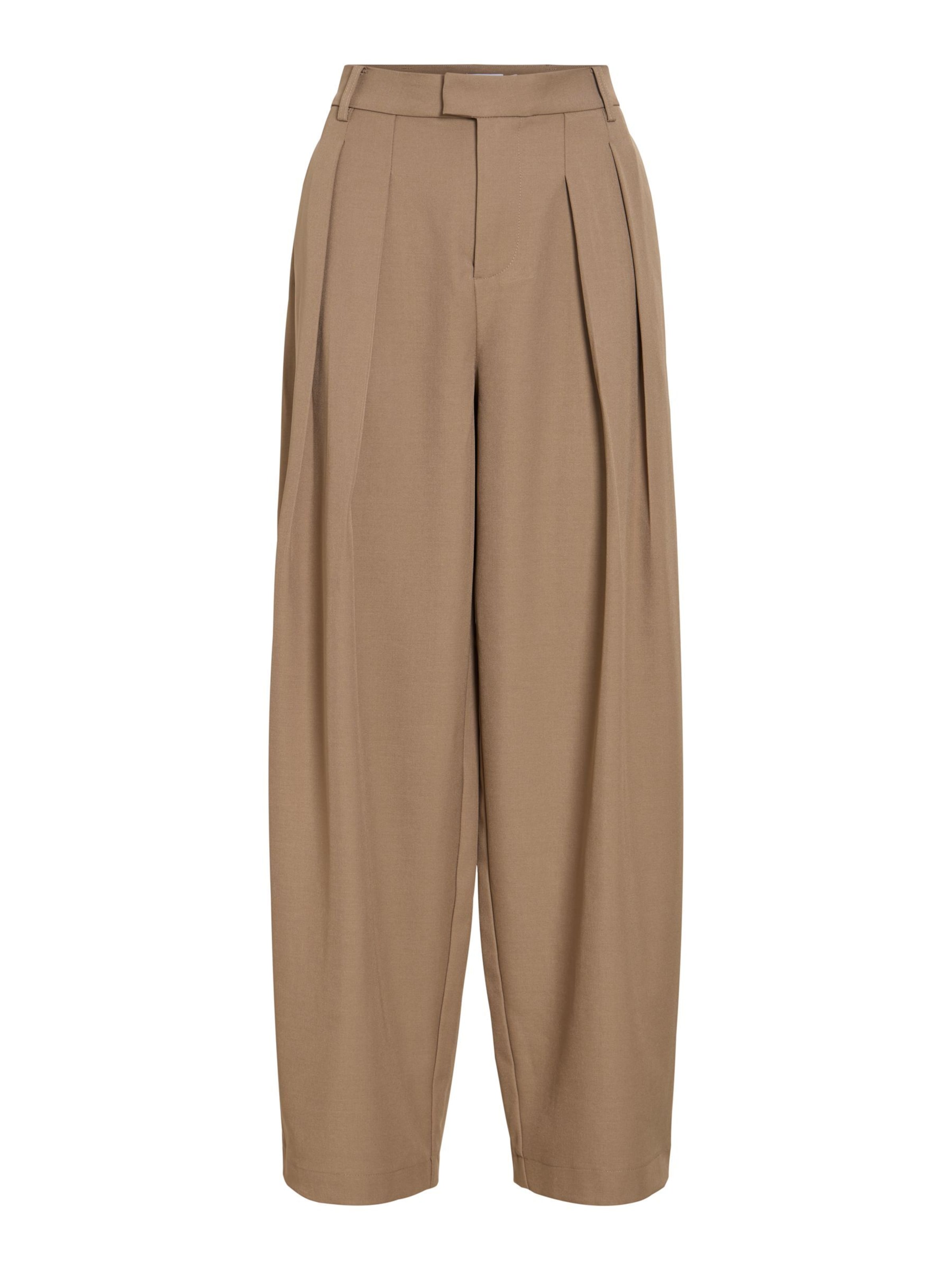 VILA Bandplooibroek 'VIHelen' in Bruin: voorkant