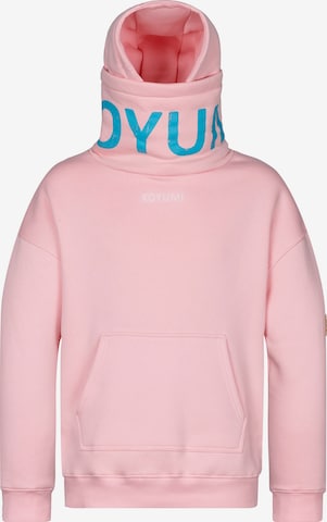 Koyumi Sweatshirt 'Break Your Neck' in Pink: front
