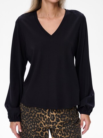 Blue Shadow Blouse in Black
