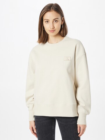 Calvin Klein Jeans Sweatshirt in Beige: Vorderseite