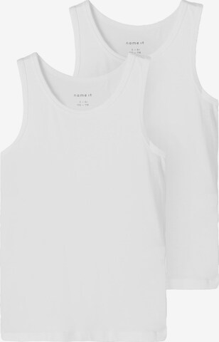 NAME IT - Camiseta térmica en blanco: frente